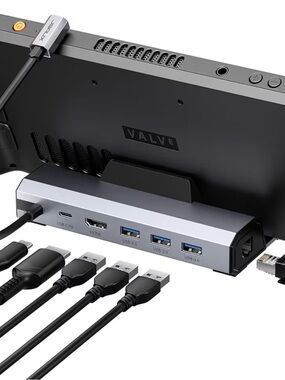 Docking Station 4K@120Hz for Steam Deck OLED/ROG Ally X/Legion Go (S)/MS